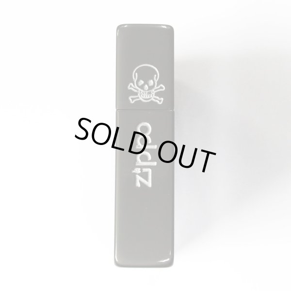 Photo3: Zippo 1935 Replica Side Logo Skull Etching Black Nickel Japan Limited Oil Lighter (3)