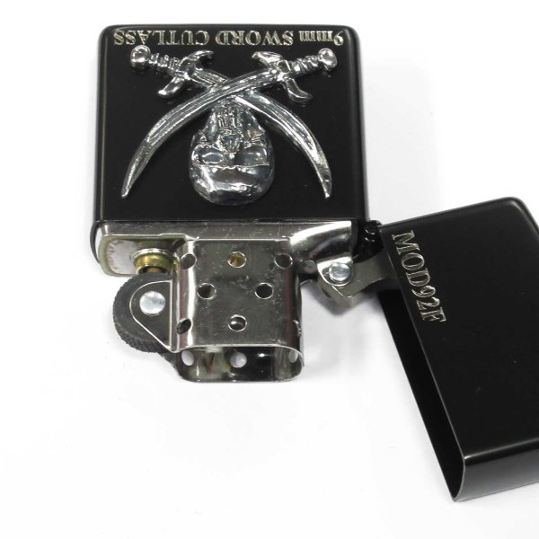 Photo3: Zippo BLACK LAGOON MOD92F Sword Cutlass Metal Both Sides Etching Japanese Anime Japan Limited Oil Ligter (3)