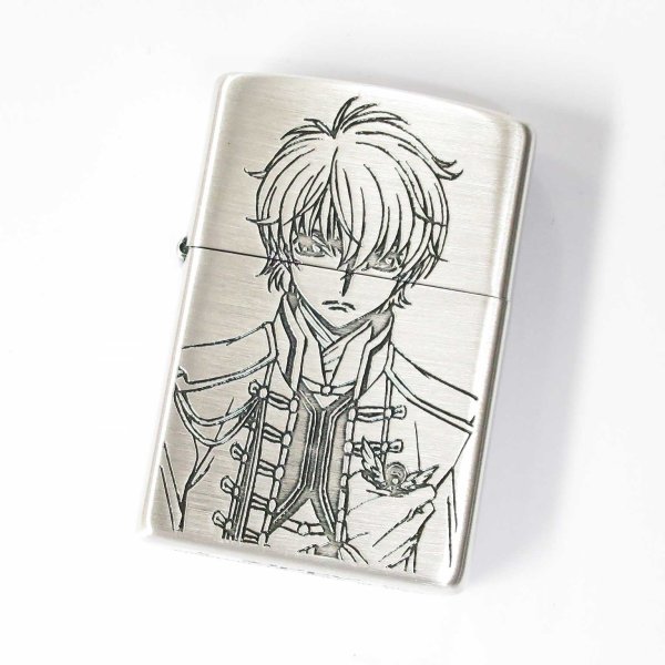 Photo1: Zippo CODE GEASS Lelouch of the Rebellion Suzaku Oxidized Silver Both Sides Etching Japan Limited Japanese Anime Oil Lighter (1)
