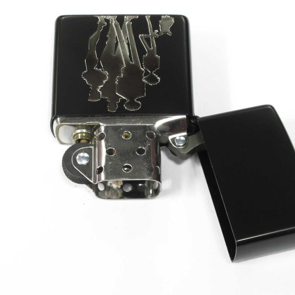 Photo3: Zippo Cowboy Bebop Spaceship Bebop Crew Matte Black Silver Both Sides Etching Japan Limited Oil Lighter (3)