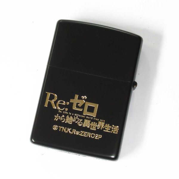 Photo2: Zippo Re:ZERO Starting Life in Another World Beatrice Matte Black Gold Both Sides Etching Japan Limited Oil Lighter (2)