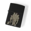 Photo1: Zippo Cowboy Bebop Spaceship Bebop Crew Matte Black Silver Both Sides Etching Japan Limited Oil Lighter (1)