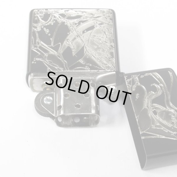 Photo3: Zippo Re:ZERO Starting Life in Another World Echidna Matte Black Silver Both Sides Etching Japan Limited Oil Lighter (3)