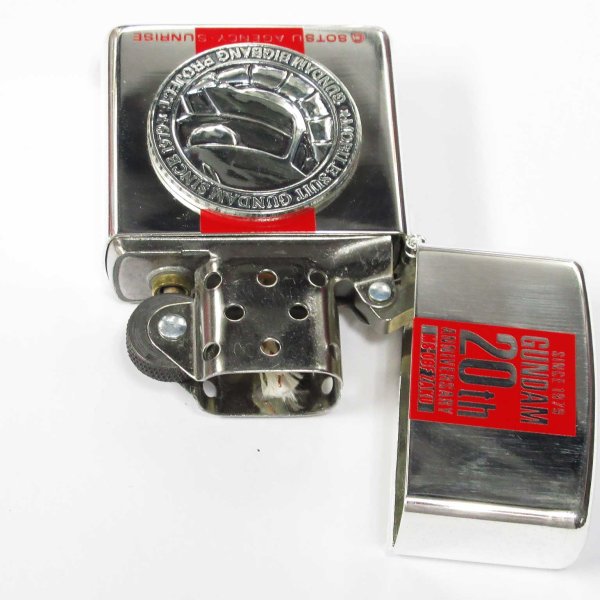 Photo3: Vintage Zippo Mobile Suit Gundam 20th Anniversary MS-06F Zaku Japan Limited Anime Oil Lighter (3)