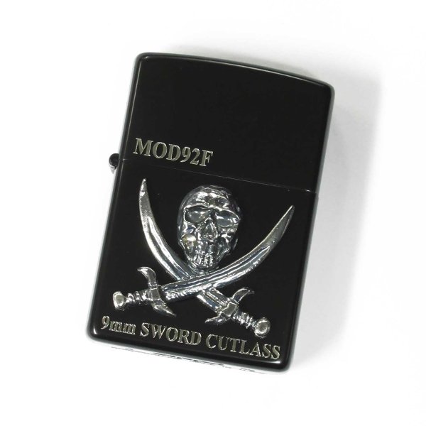 Photo1: Zippo BLACK LAGOON MOD92F Sword Cutlass Metal Both Sides Etching Japanese Anime Japan Limited Oil Ligter (1)