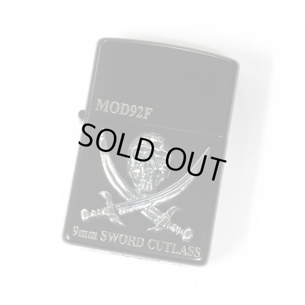 Photo1: Zippo BLACK LAGOON MOD92F Sword Cutlass Metal Both Sides Etching Japanese Anime Japan Limited Oil Ligter (1)