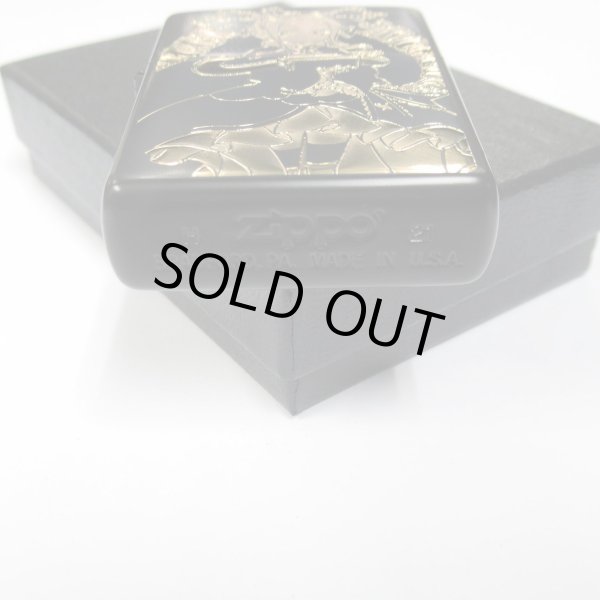 Photo4: Zippo Re:ZERO Starting Life in Another World Beatrice Matte Black Gold Both Sides Etching Japan Limited Oil Lighter (4)