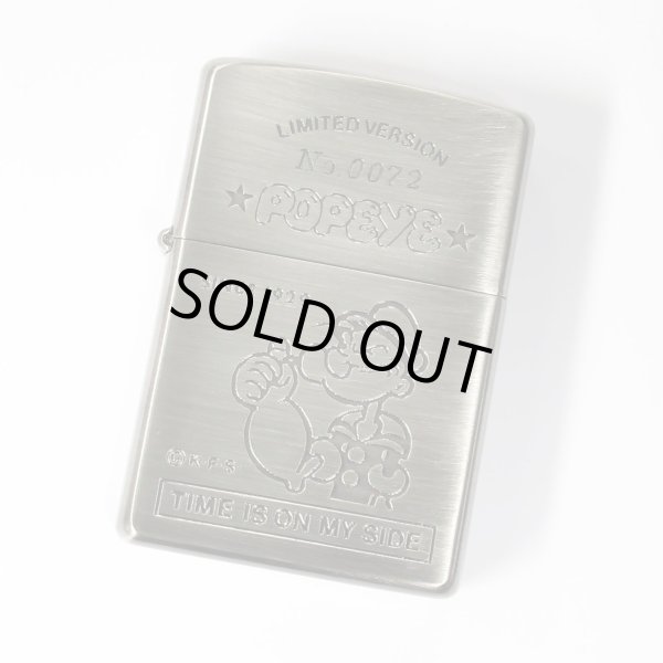 Photo1: Vintage Zippo Popeye the Sailorman Anime Oxidized Nickel Etching Japan Limited Oil Lighter (1)