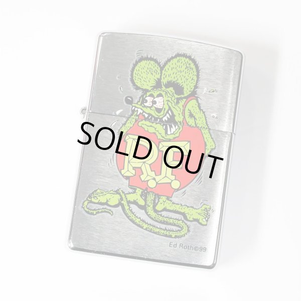 Photo1: Used Vintage Zippo Rat Fink Ed Big Daddy Roth 1999 Chrome Satena Oil Lighter (1)