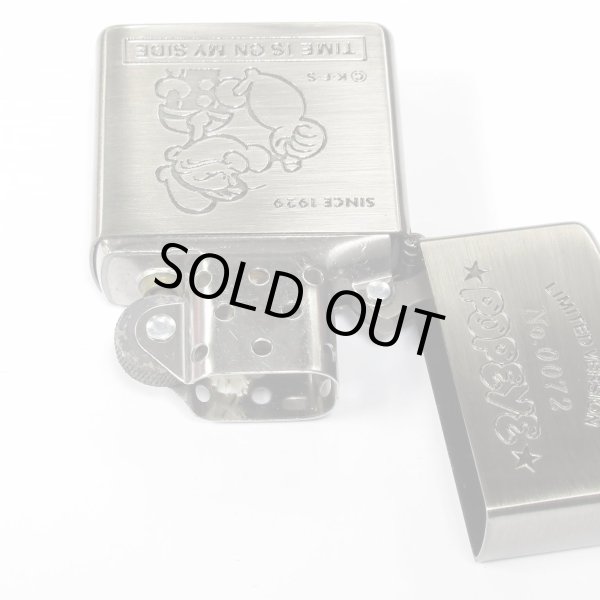 Photo3: Vintage Zippo Popeye the Sailorman Anime Oxidized Nickel Etching Japan Limited Oil Lighter (3)