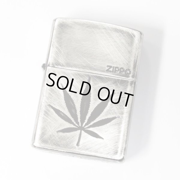 Photo1: Zippo Cannabis Leaf Etching Used Finish Feeling Japan Limited Oil Lighter (1)