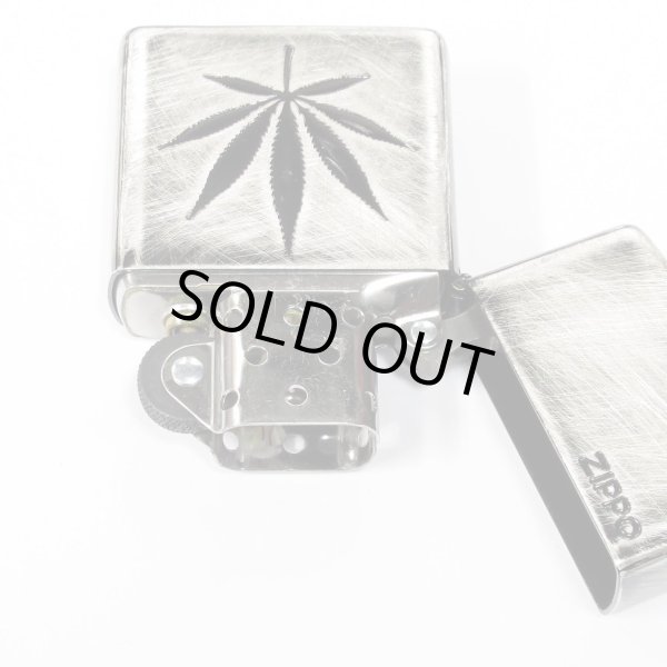 Photo3: Zippo Cannabis Leaf Etching Used Finish Feeling Japan Limited Oil Lighter (3)
