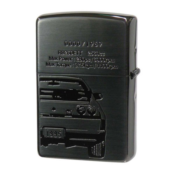 Photo2: Zippo NISSAN SKYLINE GT-R BCNR33 Both Sides Etching Black Nickel Plating Japan Limited Oil Lighter (2)
