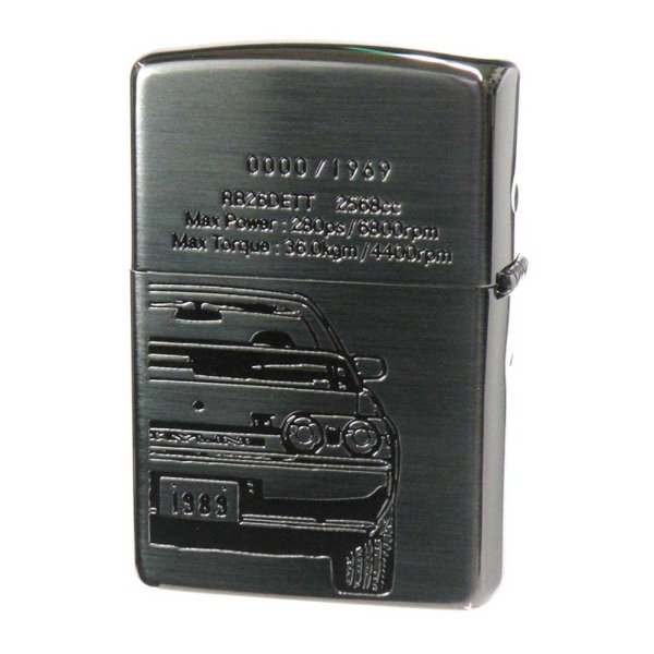 Photo2: Zippo NISSAN SKYLINE GT-R BNR32 Both Sides Etching Black Nickel Plating Japan Limited Oil Lighter (2)