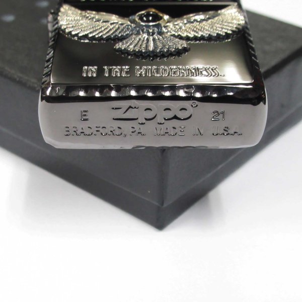 Photo4: Zippo Eagle Feather Metal Onyx Black Nickel Plating Etching Japan Limited Oil Lighter (4)