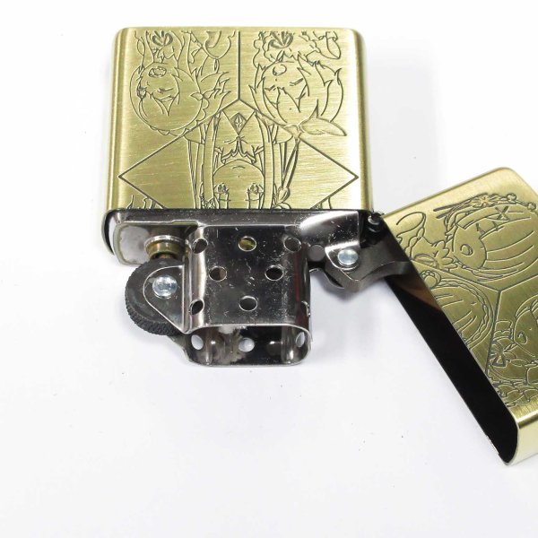 Photo3: Zippo Re:ZERO Starting Life in Another World Emilia Oxidized Brass Plating Both Sides Etching Japan Limited Oil Lighter (3)