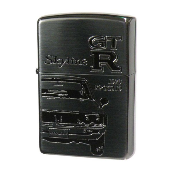 Photo1: Zippo NISSAN SKYLINE GT-R KPGC110 Both Sides Etching Black Nickel Plating Japan Limited Oil Lighter (1)