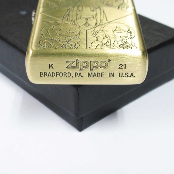 Photo4: Zippo Re:ZERO Starting Life in Another World Emilia Oxidized Brass Plating Both Sides Etching Japan Limited Oil Lighter (4)