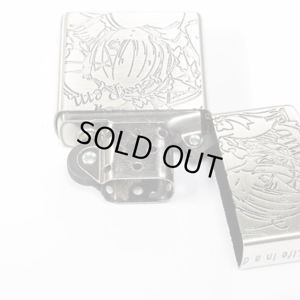 Photo3: Zippo Re:ZERO Starting Life in Another World Rem & Ram Oxidized Silver Plating Both Sides Etching Japan Limited Oil Lighter (3)