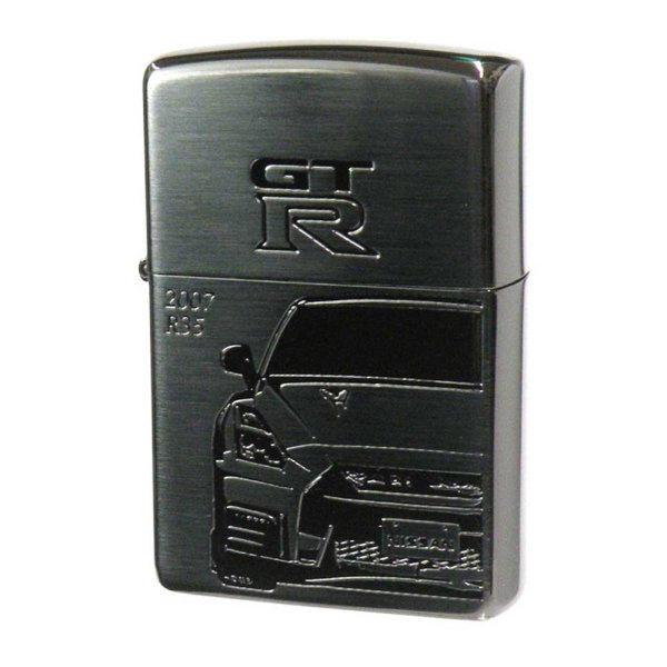 Photo1: Zippo NISSAN SKYLINE GT-R R35 NISMO Both Sides Etching Black Nickel Plating Japan Limited Oil Lighter (1)