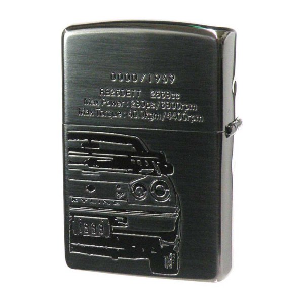Photo2: Zippo NISSAN SKYLINE GT-R BNR34 Both Sides Etching Black Nickel Plating Japan Limited Oil Lighter (2)