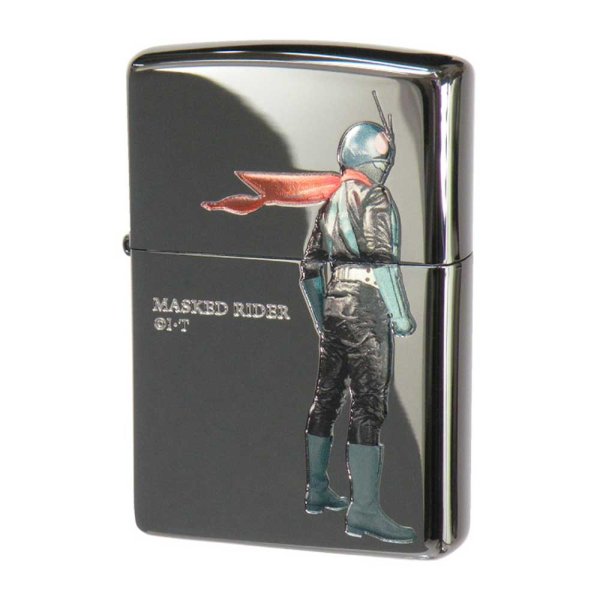 Photo2: Zippo Kamen Rider 1 Black Nickel Plating Etching Japanese Hero Japan Limited Oil Lighter (2)