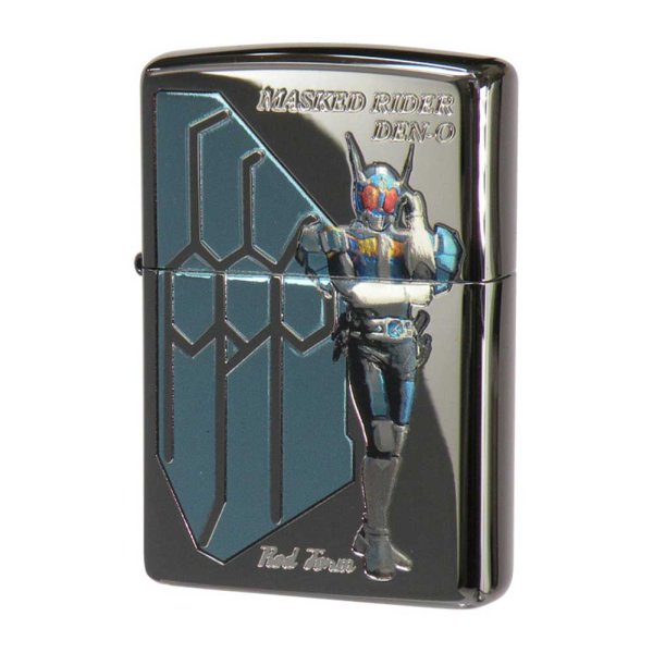 Photo1: Zippo Kamen Rider Den-O Rod Form Urataros Black Nickel Plating Both Sides Etching Japanese Hero Japan Limited Oil Lighter (1)