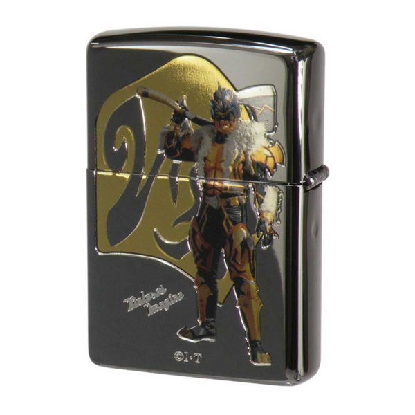 Photo2: Zippo Kamen Rider Den-O Ax Form Kintaros Black Nickel Plating Both Sides Etching Japanese Hero Japan Limited Oil Lighter (2)