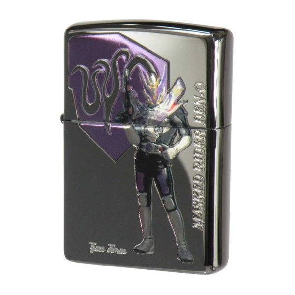 Photo1: Zippo Kamen Rider Den-O Gun Form Ryutaros Black Nickel Plating Both Sides Etching Japanese Hero Japan Limited Oil Lighter (1)