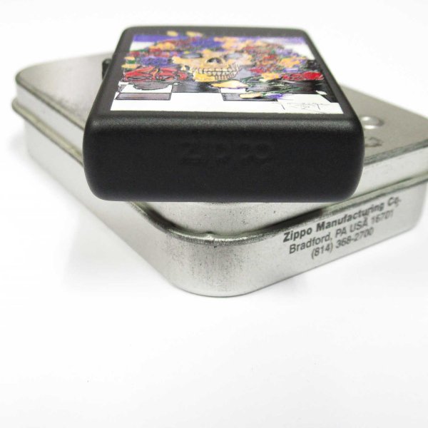 Photo5: Outlet Vintage Zippo Grateful Dead Bertha Skull Matte Black 1997 Japan Limited Oil Lighter (5)
