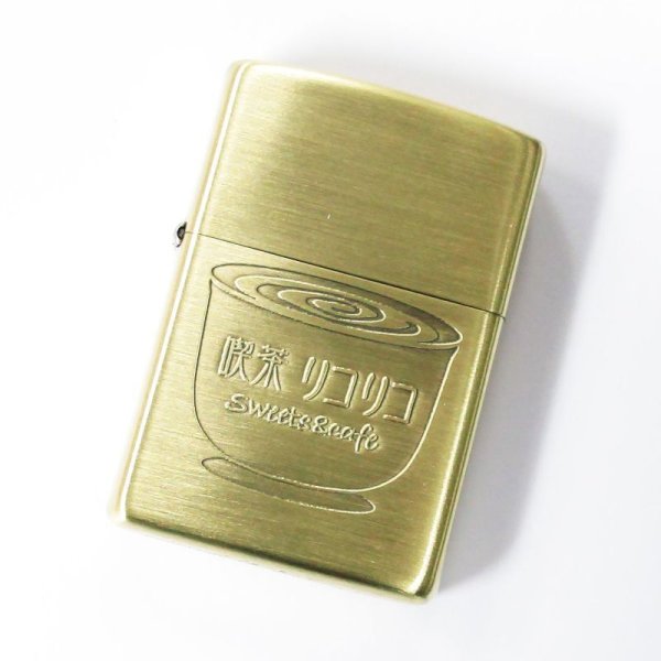 Photo1: Zippo Lycoris Recoil Cafe Lyco Reco Oxidized Brass 3-sides Etching Japan Limited Japanese Anime Oil Lighter (1)