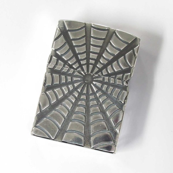 Photo2: Zippo Gothic Spider Web Full Metal Jacket Oxidized Silver Plating Japan Limited 2006 Heavy Weight Oil Lighter (2)