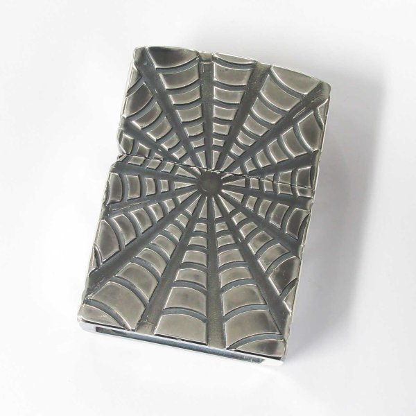 Photo1: Zippo Gothic Spider Web Full Metal Jacket Oxidized Silver Plating Japan Limited 2006 Heavy Weight Oil Lighter (1)