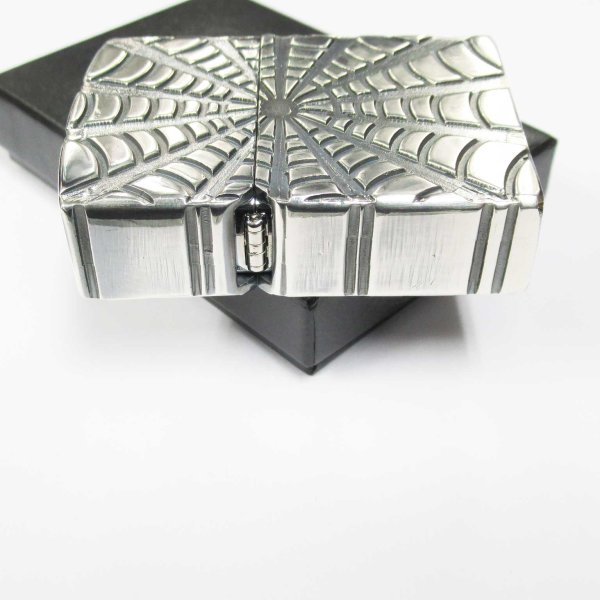 Photo6: Zippo Gothic Spider Web Full Metal Jacket Oxidized Silver Plating Japan Limited 2006 Heavy Weight Oil Lighter (6)