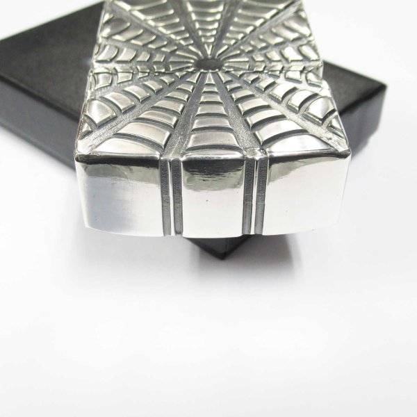Photo5: Zippo Gothic Spider Web Full Metal Jacket Oxidized Silver Plating Japan Limited 2006 Heavy Weight Oil Lighter (5)