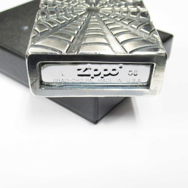 Photo7: Zippo Gothic Spider Web Full Metal Jacket Oxidized Silver Plating Japan Limited 2006 Heavy Weight Oil Lighter (7)