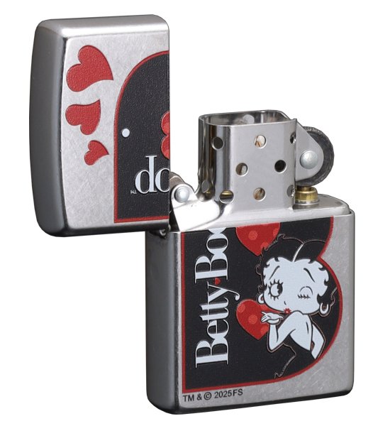 Photo3: Zippo Betty Boop B Design Street Chrome Etching Japan Limited Oil Lighter (3)