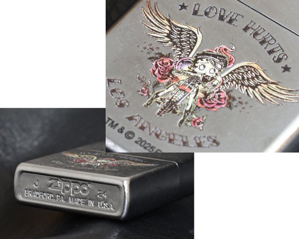 Photo6: Zippo Betty Boop Love Hurts Street Chrome Etching Japan Limited Oil Lighter (6)