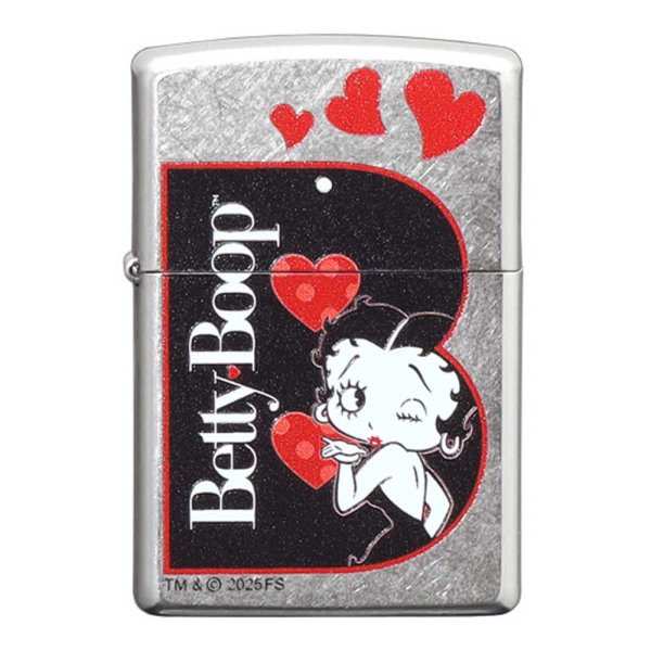 Photo1: Zippo Betty Boop B Design Street Chrome Etching Japan Limited Oil Lighter (1)