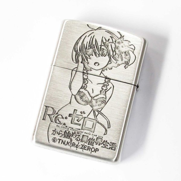 Photo2: Zippo Re:ZERO Starting Life in Another World Rem Oxidized Silver Plating 3-Sides Etching Japan Limited Oil Lighter (2)