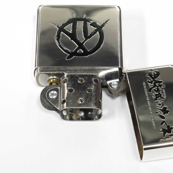 Photo3: Zippo Kabaneri of the Iron Fortress Kanji 六根清浄 Silver Mirror Plating Both Sides Etching Japan Limited Oil Lighter (3)