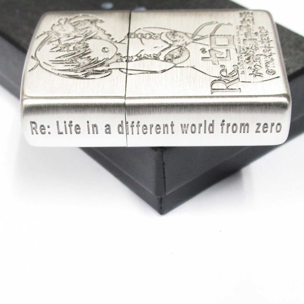 Photo4: Zippo Re:ZERO Starting Life in Another World Rem Oxidized Silver Plating 3-Sides Etching Japan Limited Oil Lighter (4)