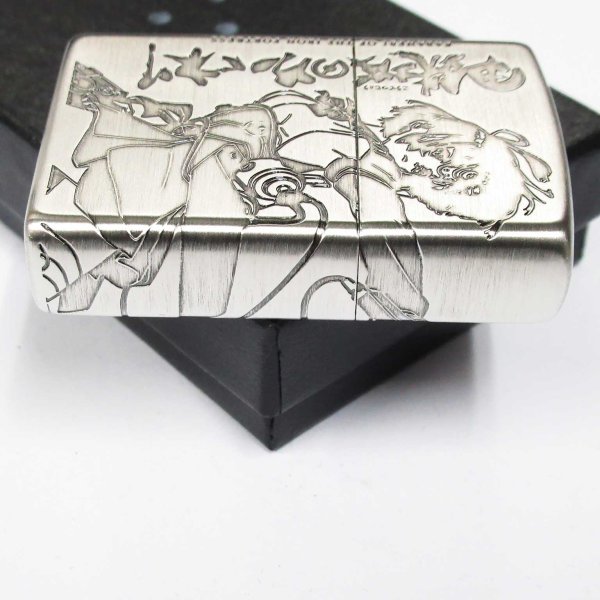 Photo4: Zippo Kabaneri of the Iron Fortress Mumei Oxidized Silver Plating 3-Sides Etching Japan Limited Oil Lighter (4)