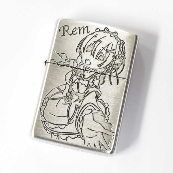 Photo1: Zippo Re:ZERO Starting Life in Another World Rem Oxidized Silver Plating 3-Sides Etching Japan Limited Oil Lighter (1)