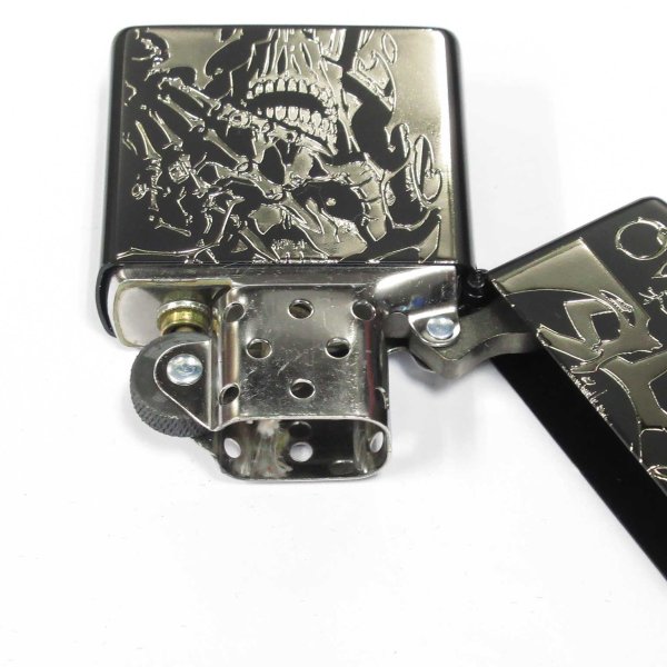 Photo3: Zippo Overlord Ainz Albedo Matte Black Silver Both Sides Etching Japan Limited Japanese Anime Oil Lighter (3)