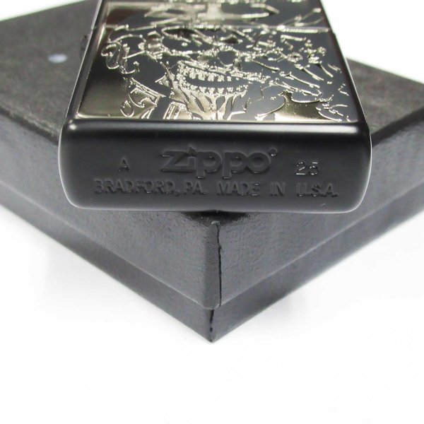 Photo4: Zippo Overlord Ainz Albedo Matte Black Silver Both Sides Etching Japan Limited Japanese Anime Oil Lighter (4)