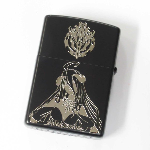 Photo2: Zippo Overlord Ainz Albedo Matte Black Silver Both Sides Etching Japan Limited Japanese Anime Oil Lighter (2)