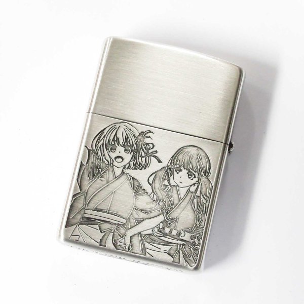 Photo2: Zippo Lycoris Recoil Chisato Takina Oxidized Silver Both Sides Etching Japan Limited Japanese Anime Oil Lighter (2)