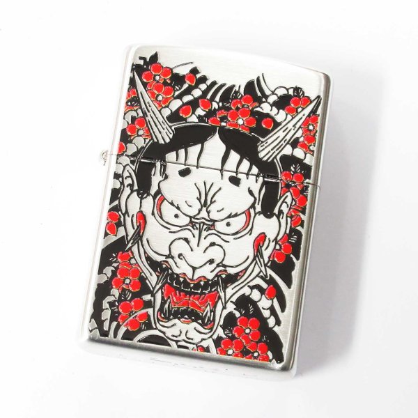 Photo1: Zippo Ryu ga Gotoku 8 Gaiden Goro Majima Hannya Tattoo Like a Dragon Oxidized Silver Both Sides Etching Japan Limited Oil Lighter (1)
