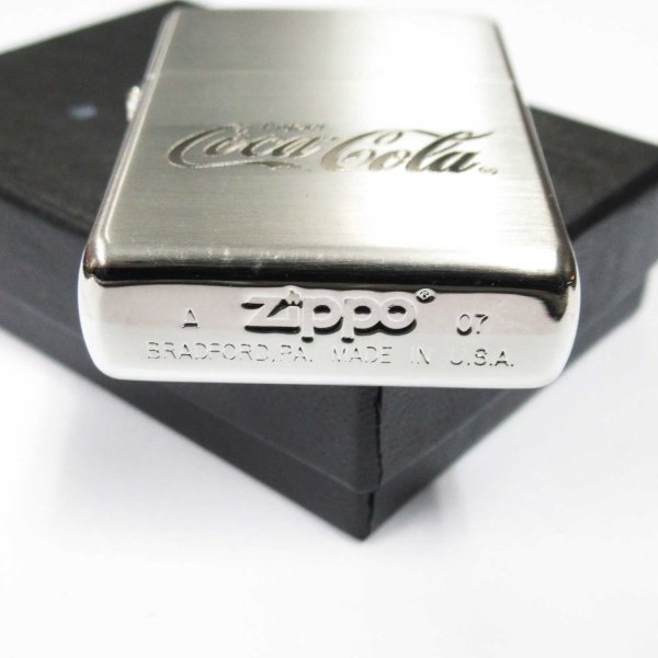 Photo5: Zippo Coca-Cola Silver Satena Etching 2007 Japan Limited Oil Lighter (5)